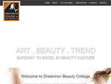 Tablet Screenshot of dreamronbeautycollege.com